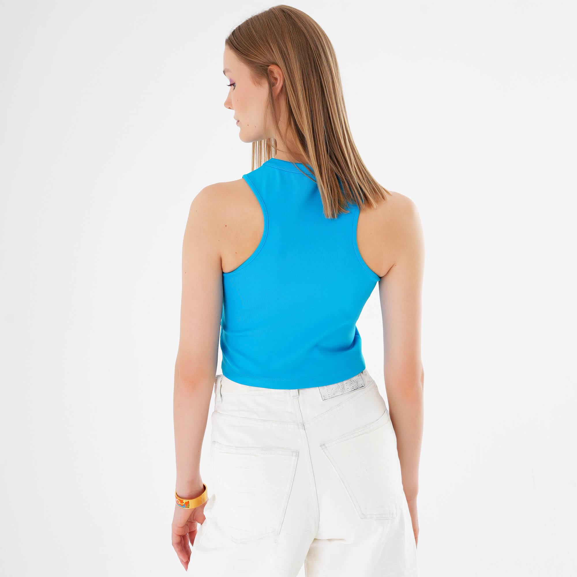 Off White - Blue Cropped Top IT44